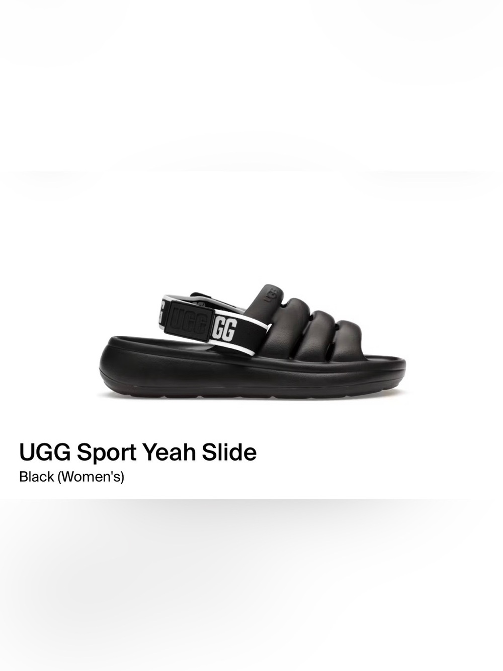 UGG Women's Sport Yeah Slide Sandals in Black